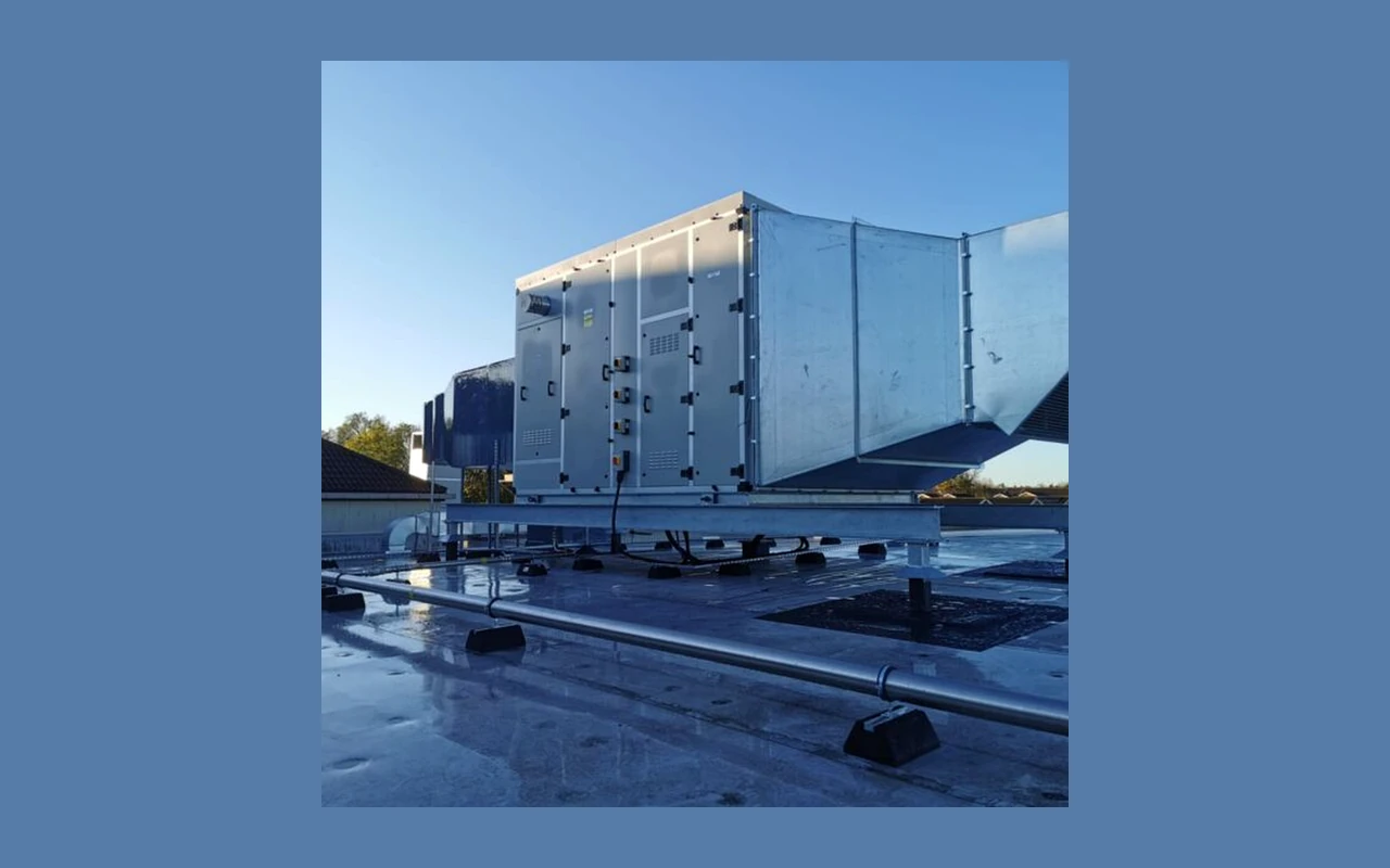 Climate Grip air handling unit installed on an industrial rooftop