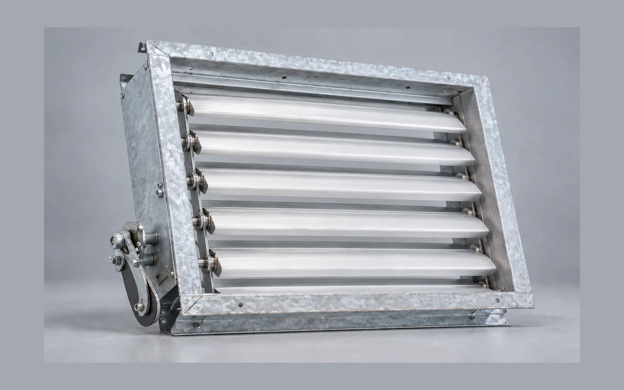Aluminium aerofoil volume control damper
