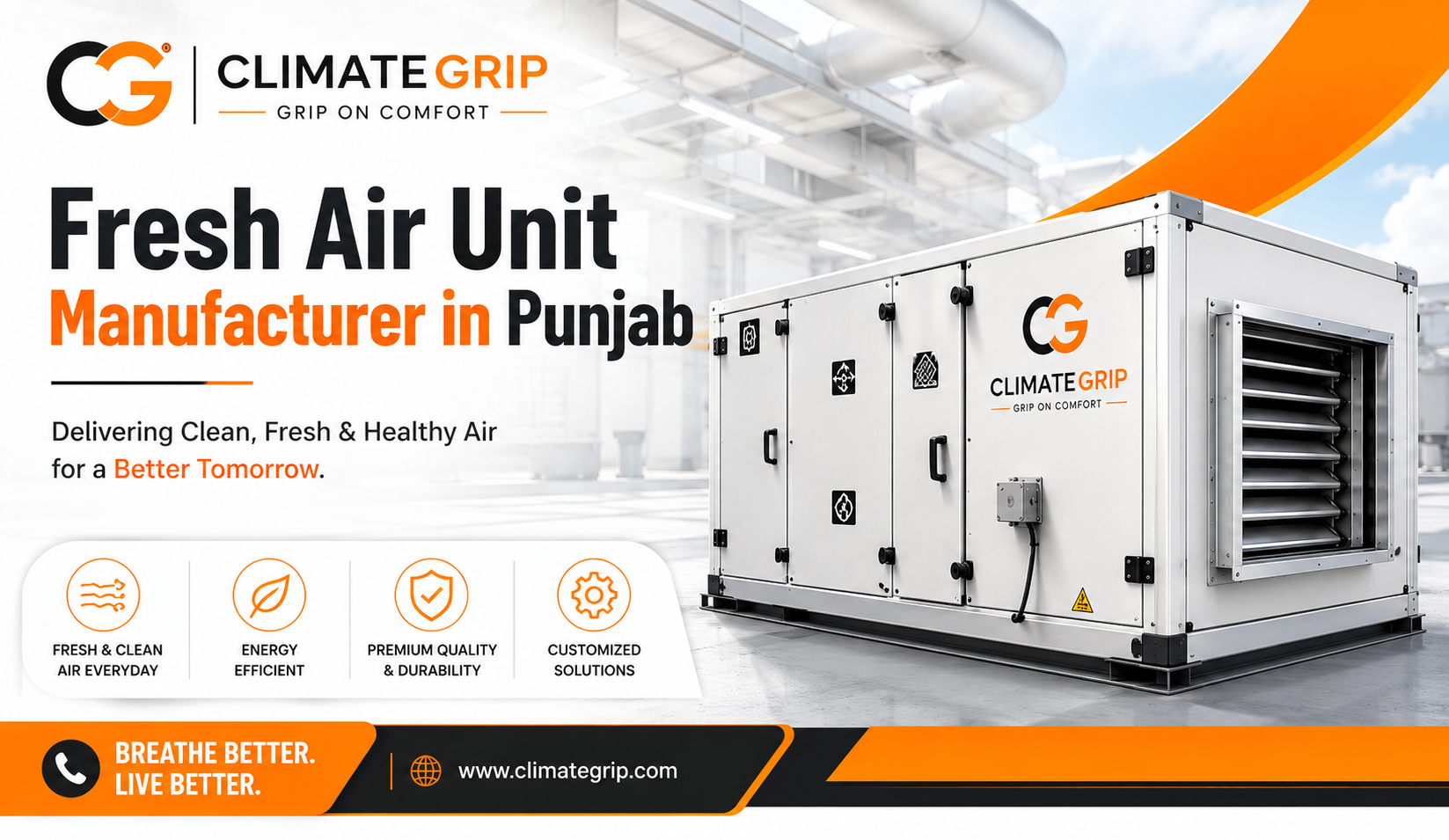 Fresh Air Unit Manufacturer in Punjab | Climate Grip
